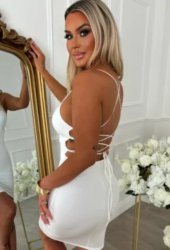 Castaway Queen White Shell Brooch Dress