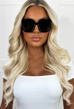 Glam Baddie Black Sunglasses