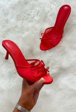 Keep My Love Red Bow Mules