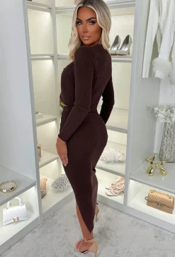 Kendra Brown 3 Piece Knitted Set
