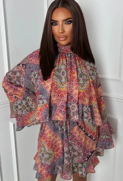 Romantic Frills Multi Frill Georgette Dress