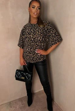 Set The Trend Multi Leopard Print T-Shirt