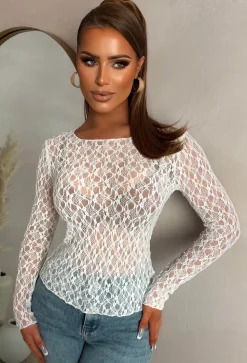 Whisper Of Lust White Lace Top