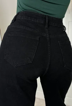Zoe Black Stretch Straight Leg Jeans