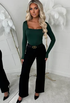 Zoe Black Stretch Straight Leg Jeans